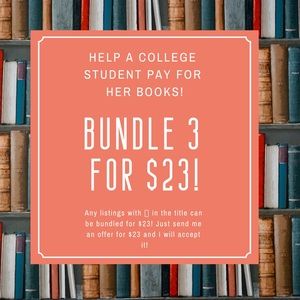 📚BUNDLE 3 FOR $23 📚 HELP A COLLEGE KID BUY BOOKS